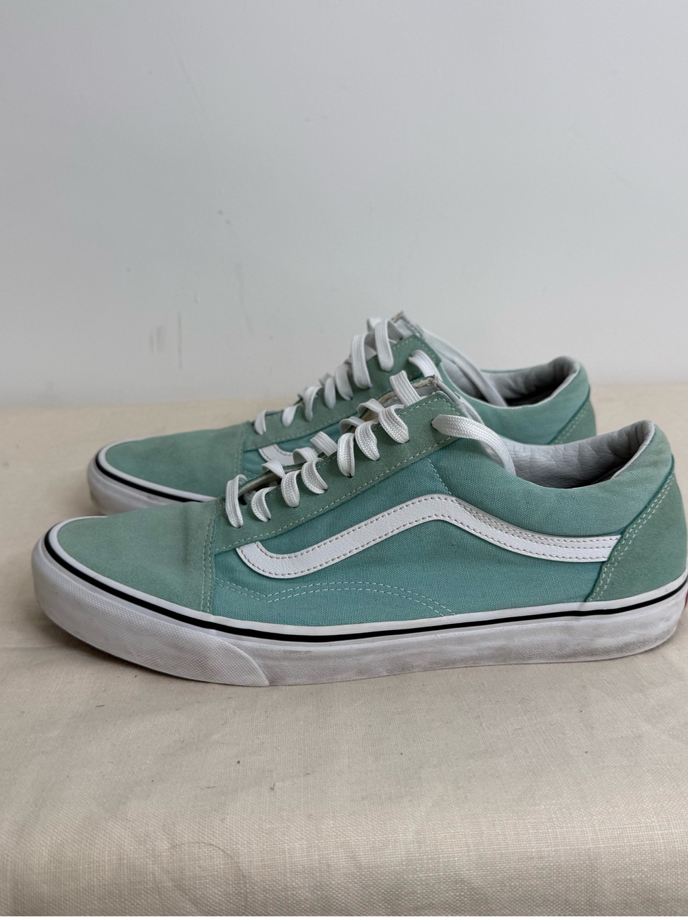 Vans Old Skool Light Teal Sneakers Casual Shoes Men Size 12